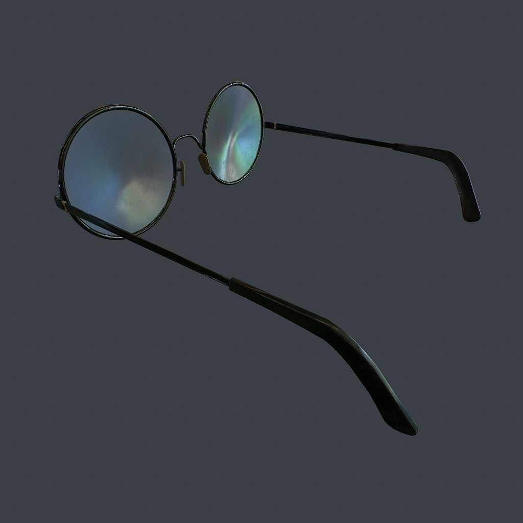 Old Glasses v2 Low-poly 3D model_7