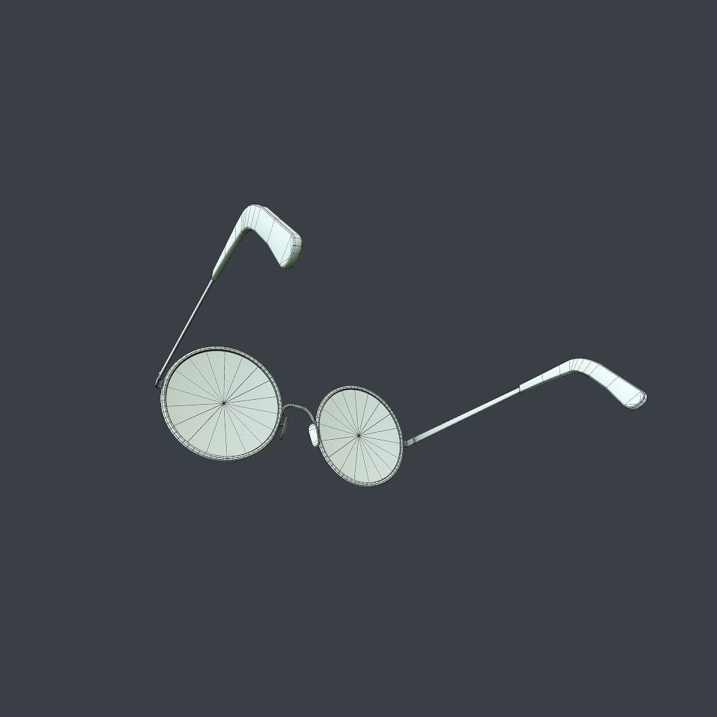 Old Glasses v2 Low-poly 3D model_19