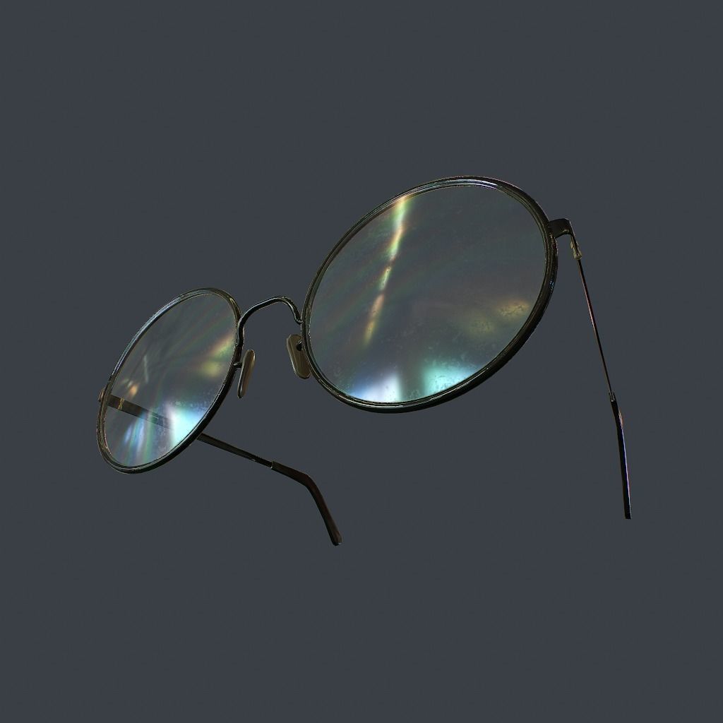 Old Glasses v2 Low-poly 3D model_4