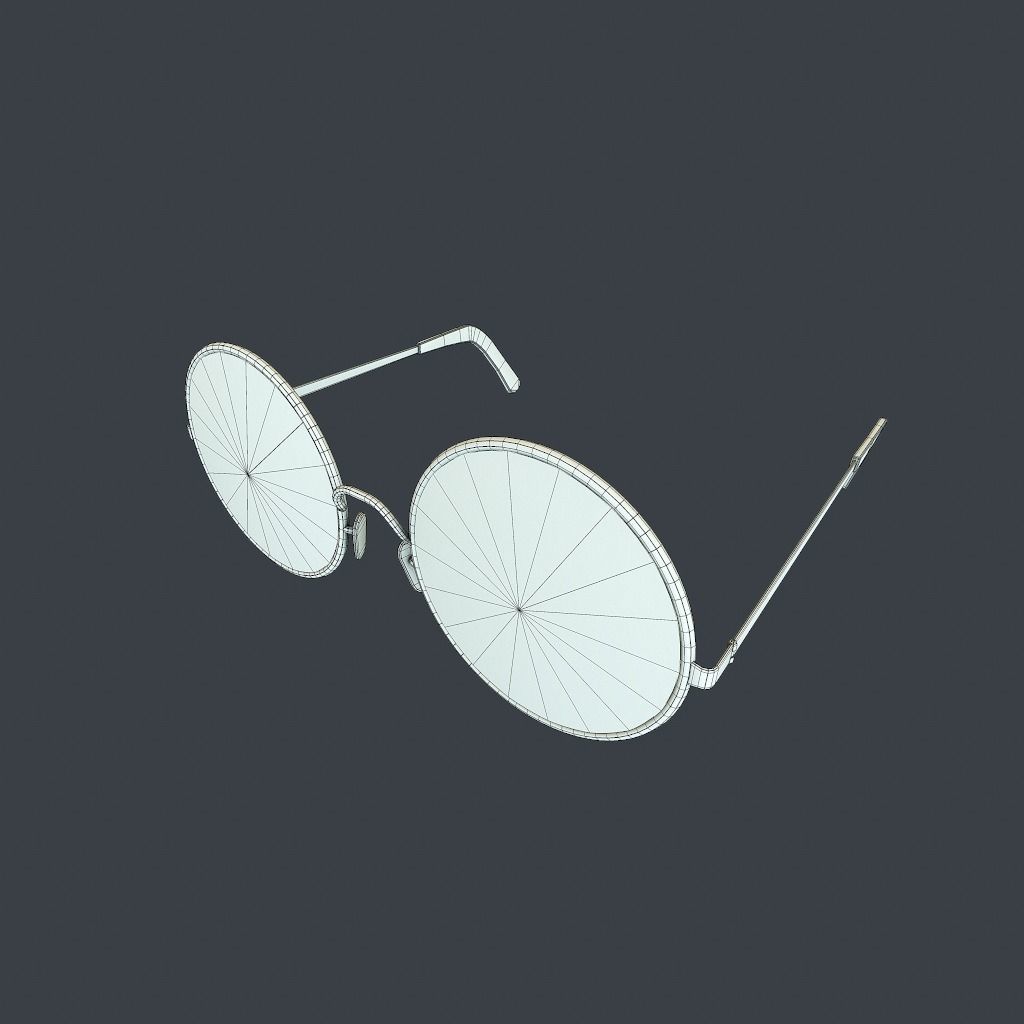Old Glasses v2 Low-poly 3D model_17