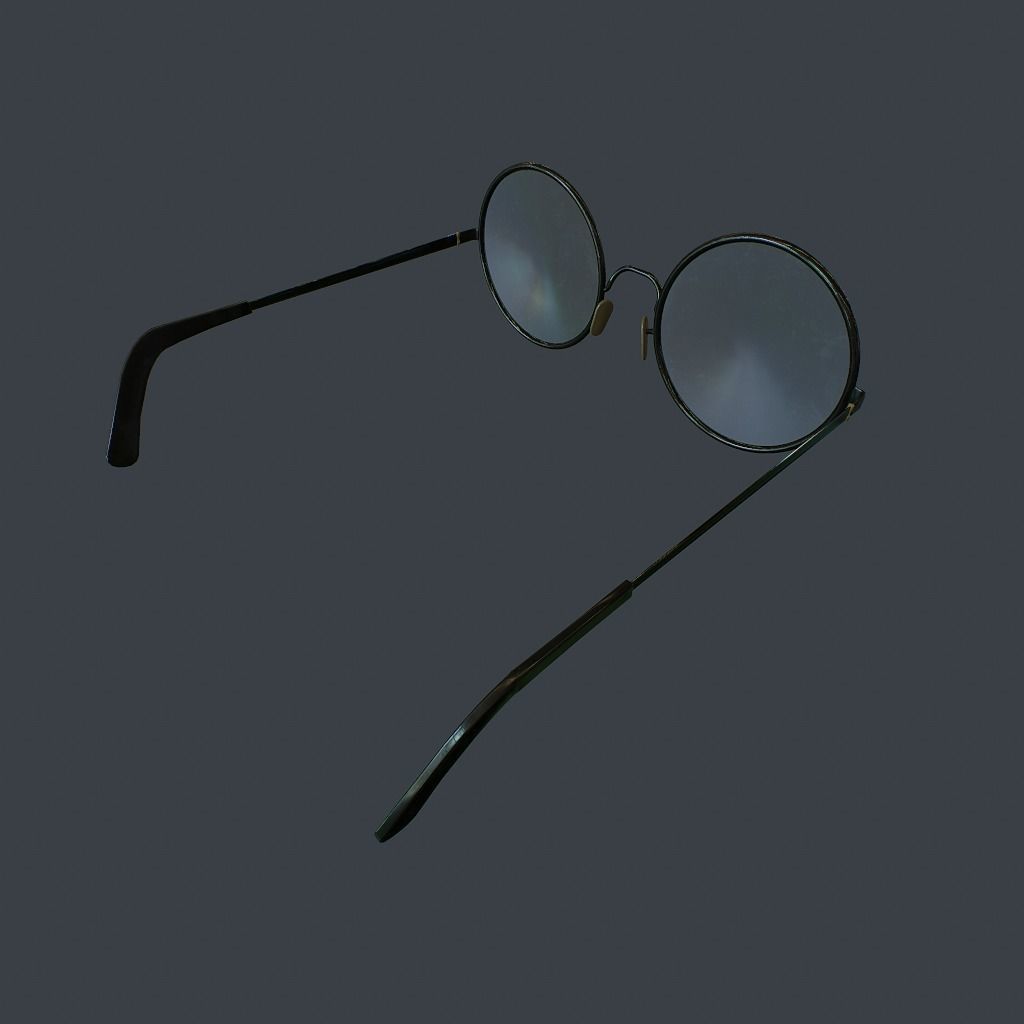 Old Glasses v2 Low-poly 3D model_6