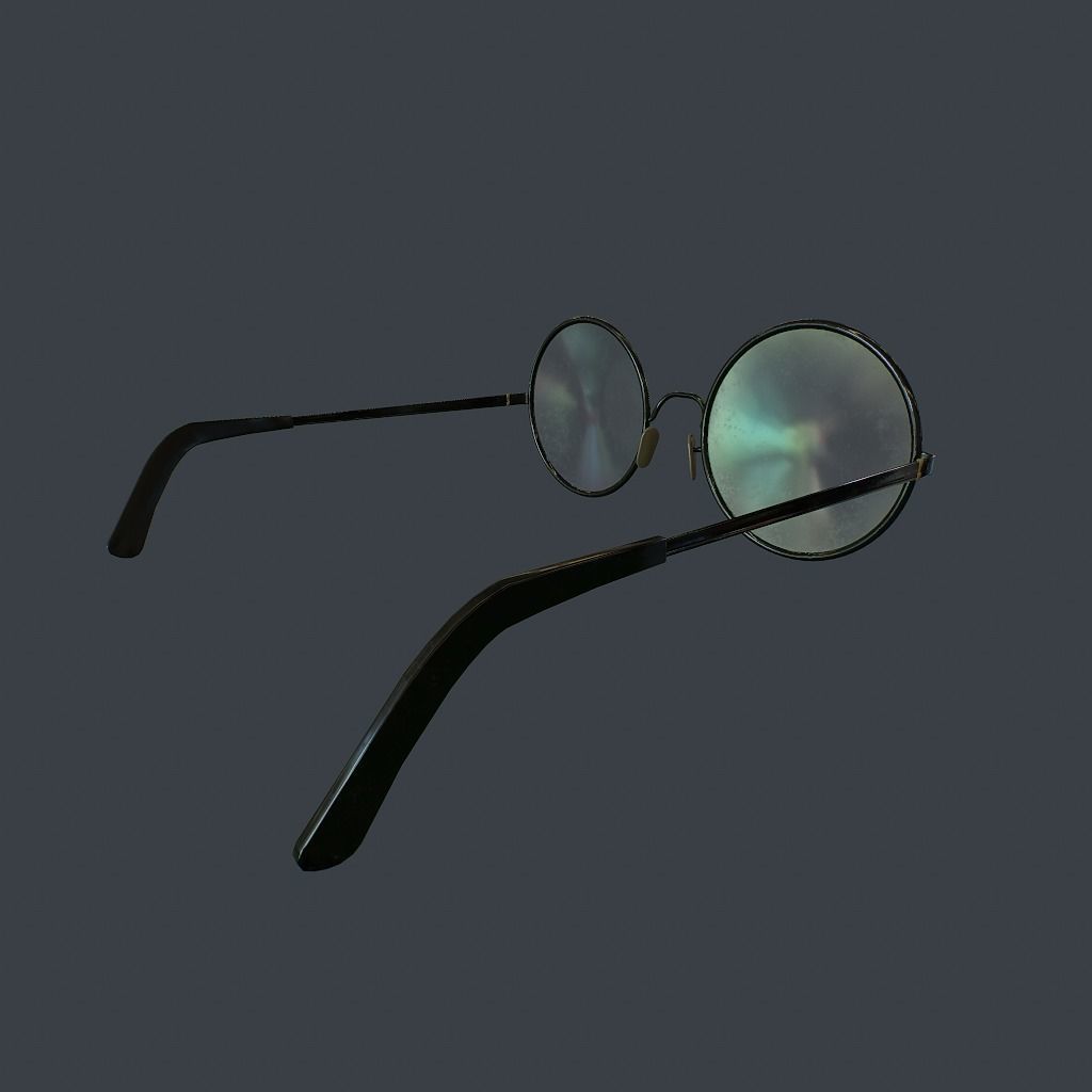 Old Glasses v2 Low-poly 3D model_5