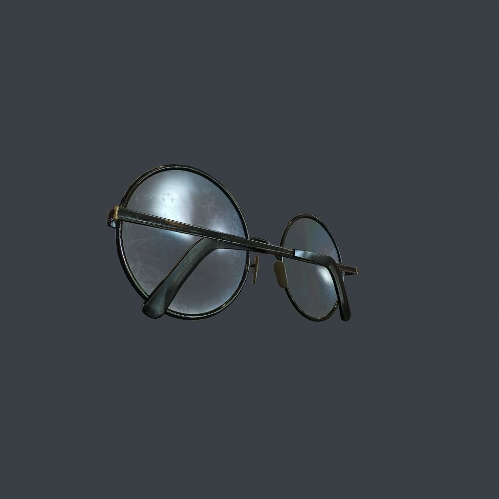 Old Glasses v2 Low-poly 3D model_12