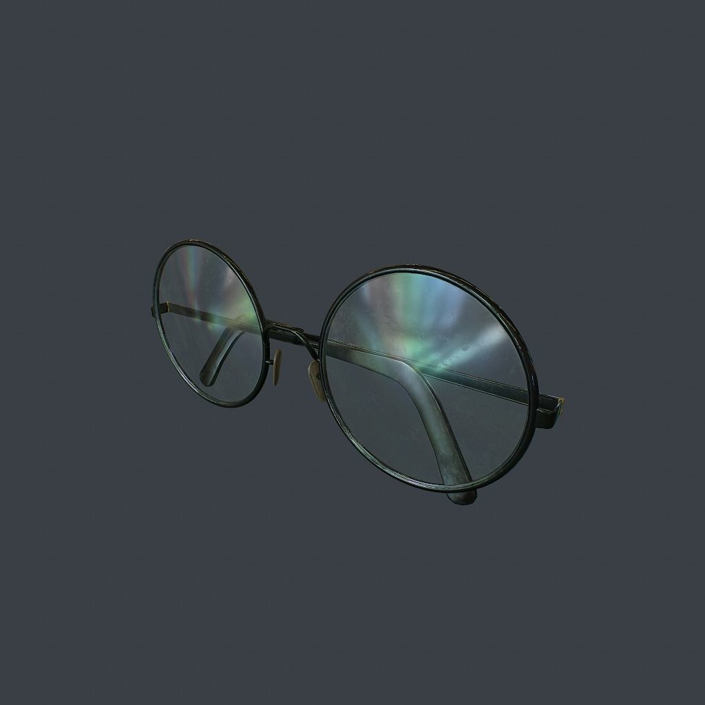 Old Glasses v2 Low-poly 3D model_11