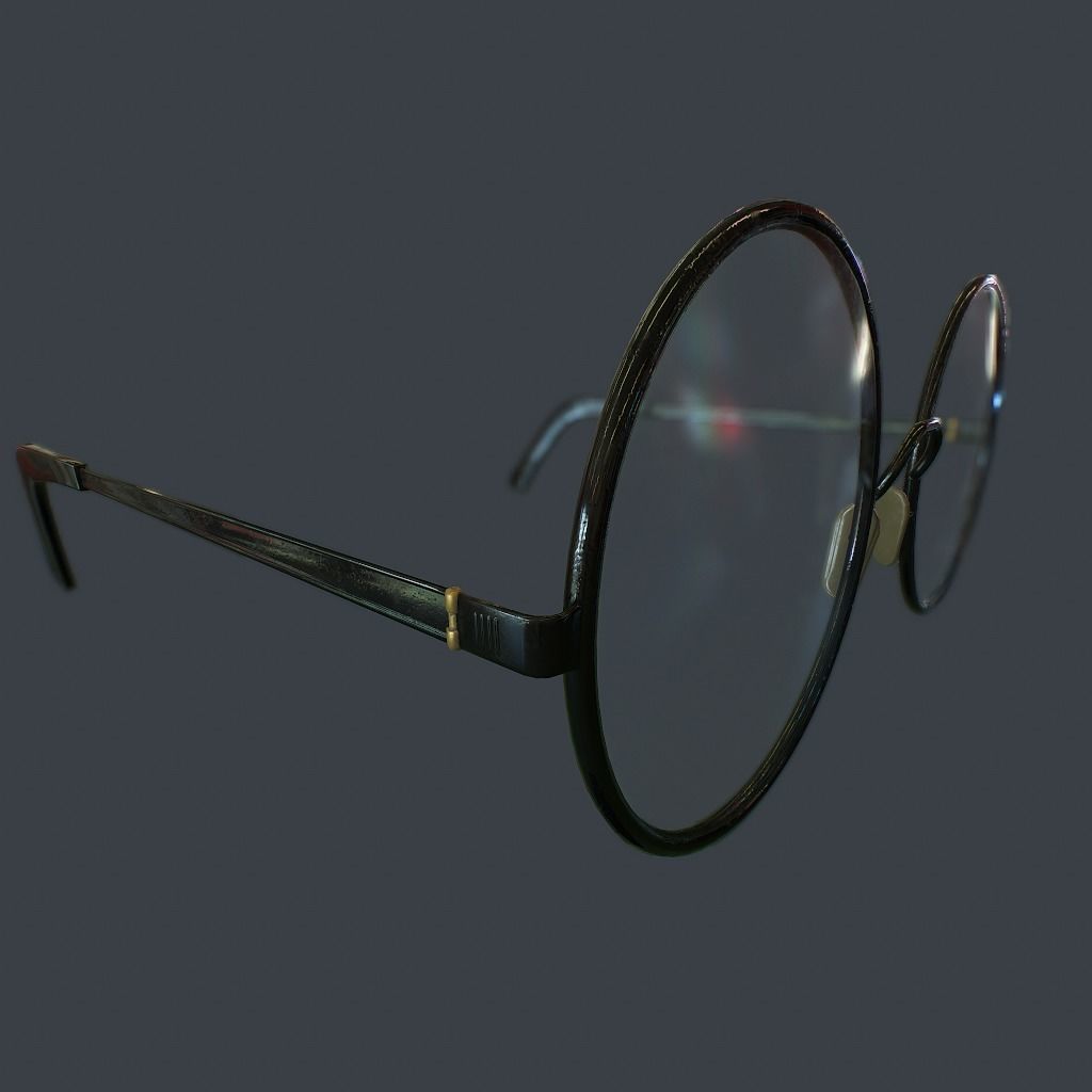 Old Glasses v2 Low-poly 3D model_9