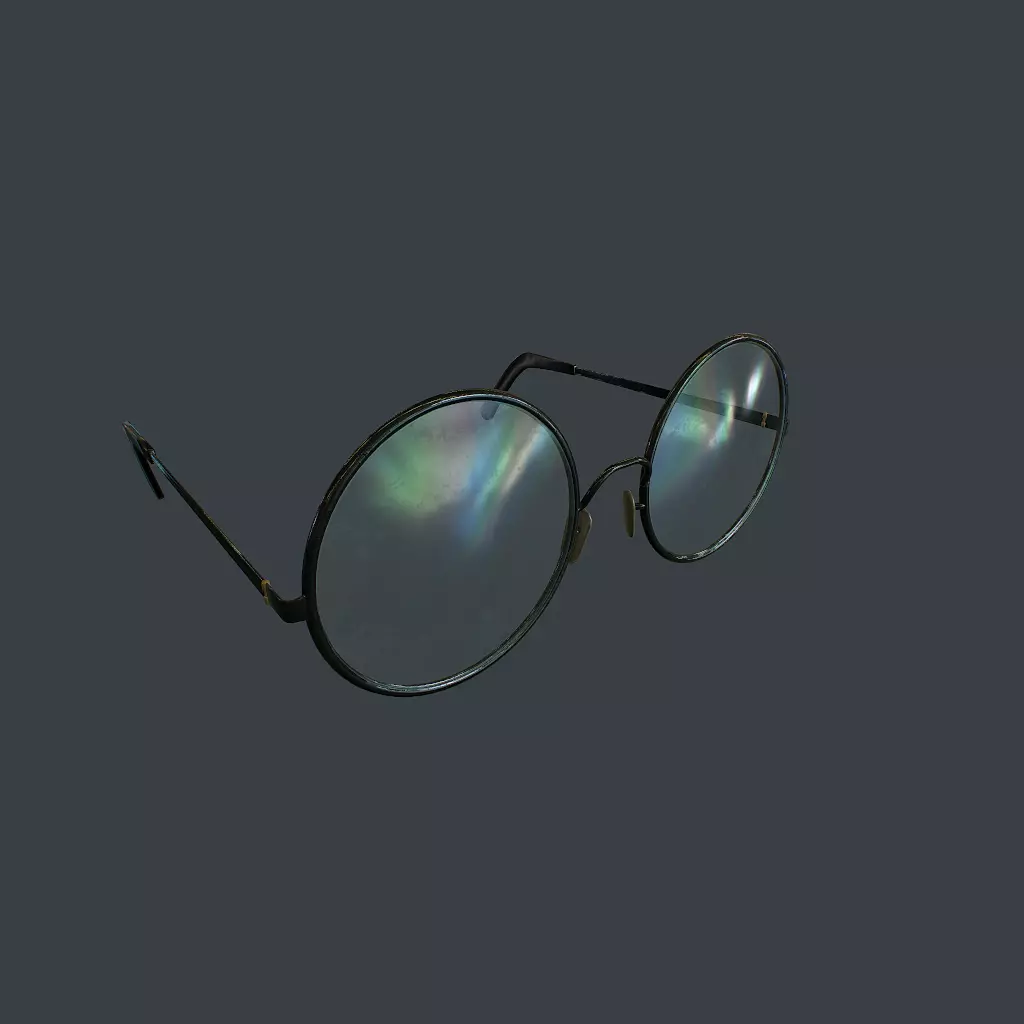 Old Glasses v2 Low-poly 3D model_0