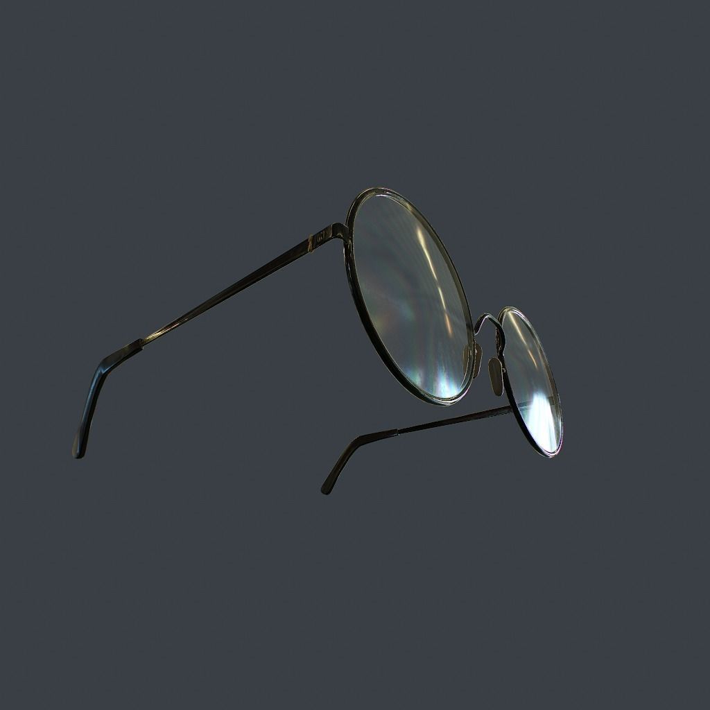 Old Glasses v2 Low-poly 3D model_3