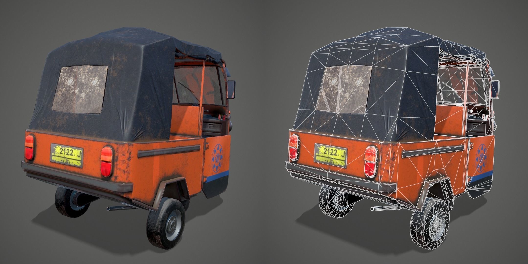 Bajaj Blender model Low-poly 3D model_2