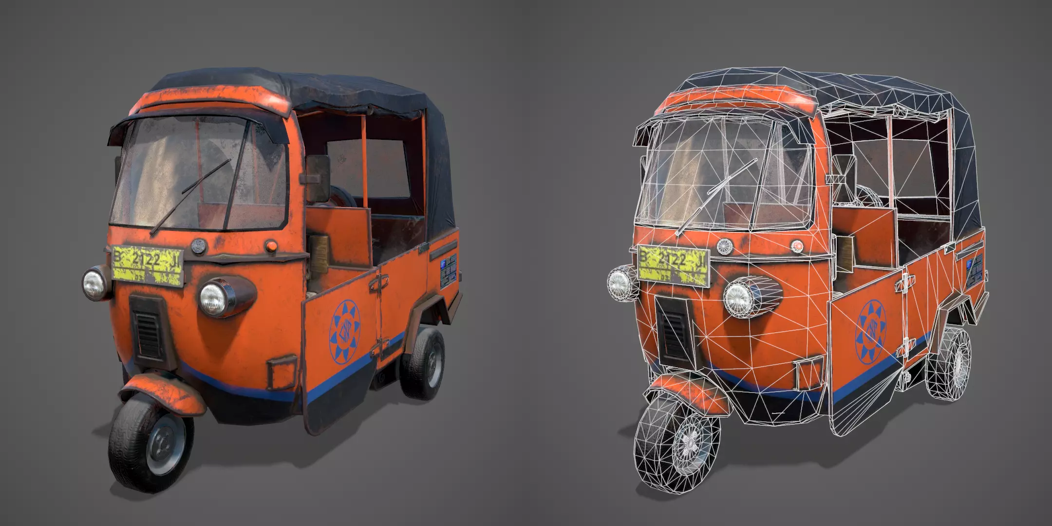Bajaj Blender model Low-poly 3D model_0