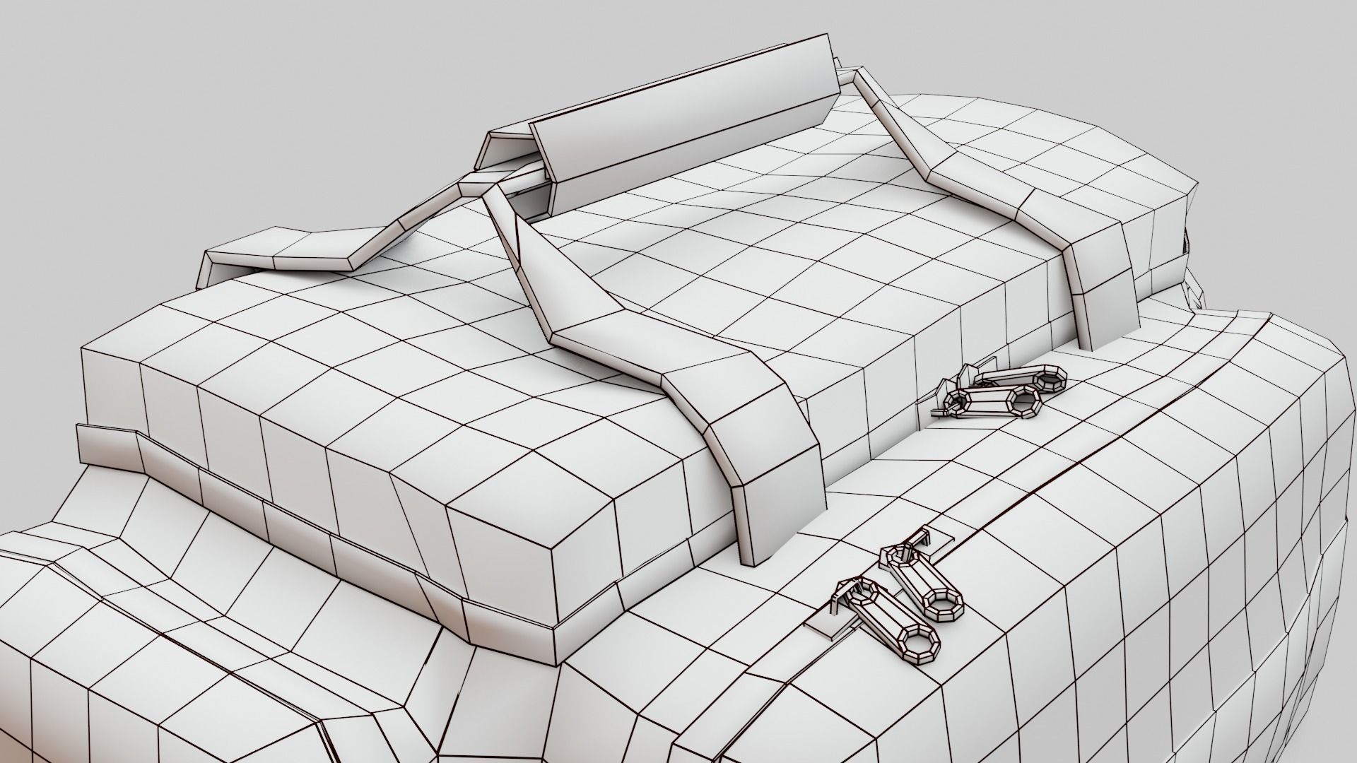 Paramedic bag Low-poly 3D model_12