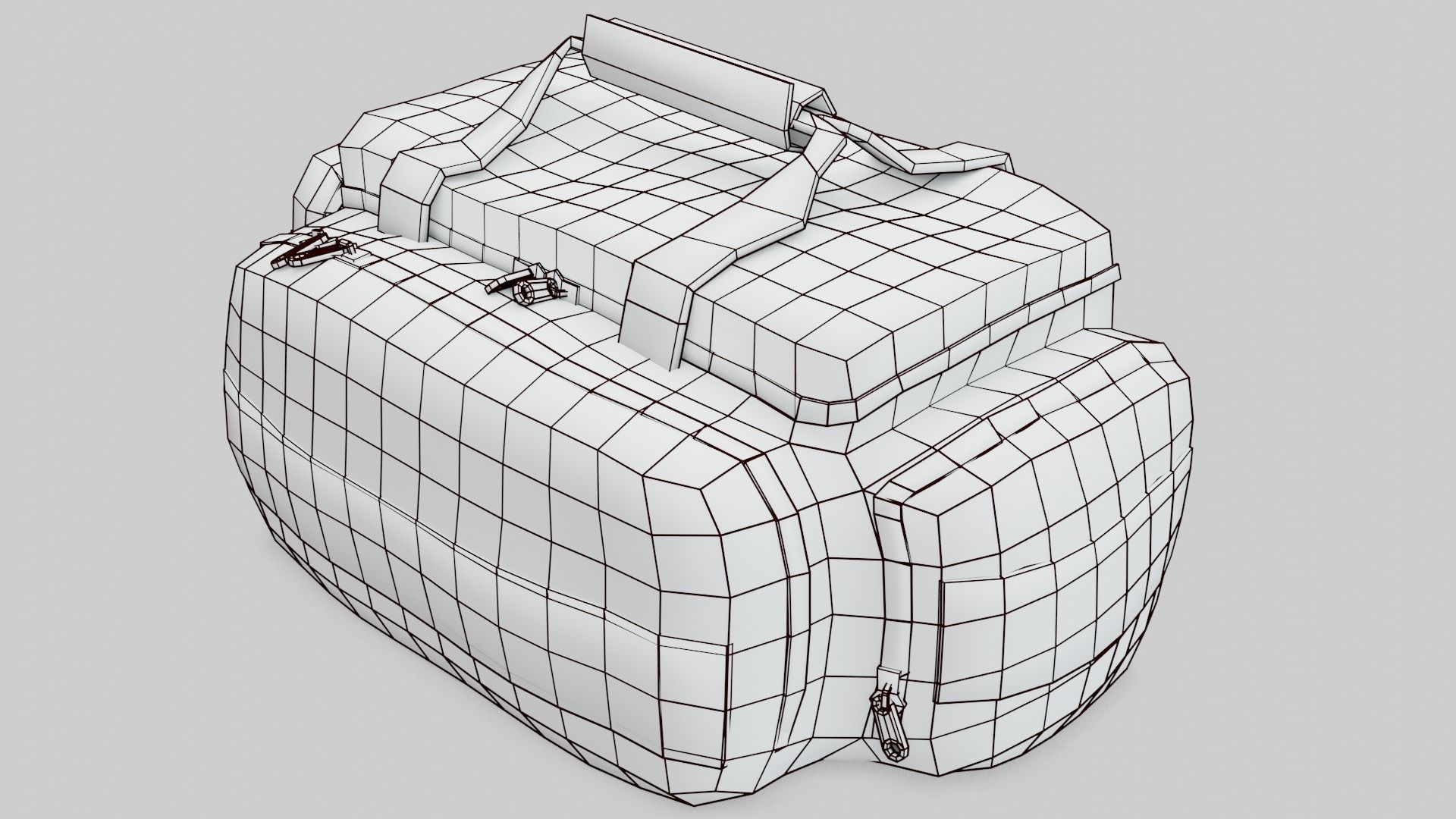 Paramedic bag Low-poly 3D model_11
