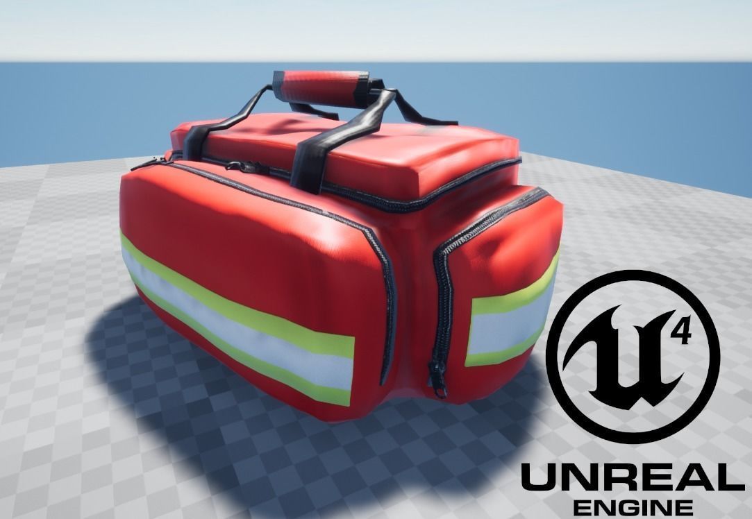 Paramedic bag Low-poly 3D model_10