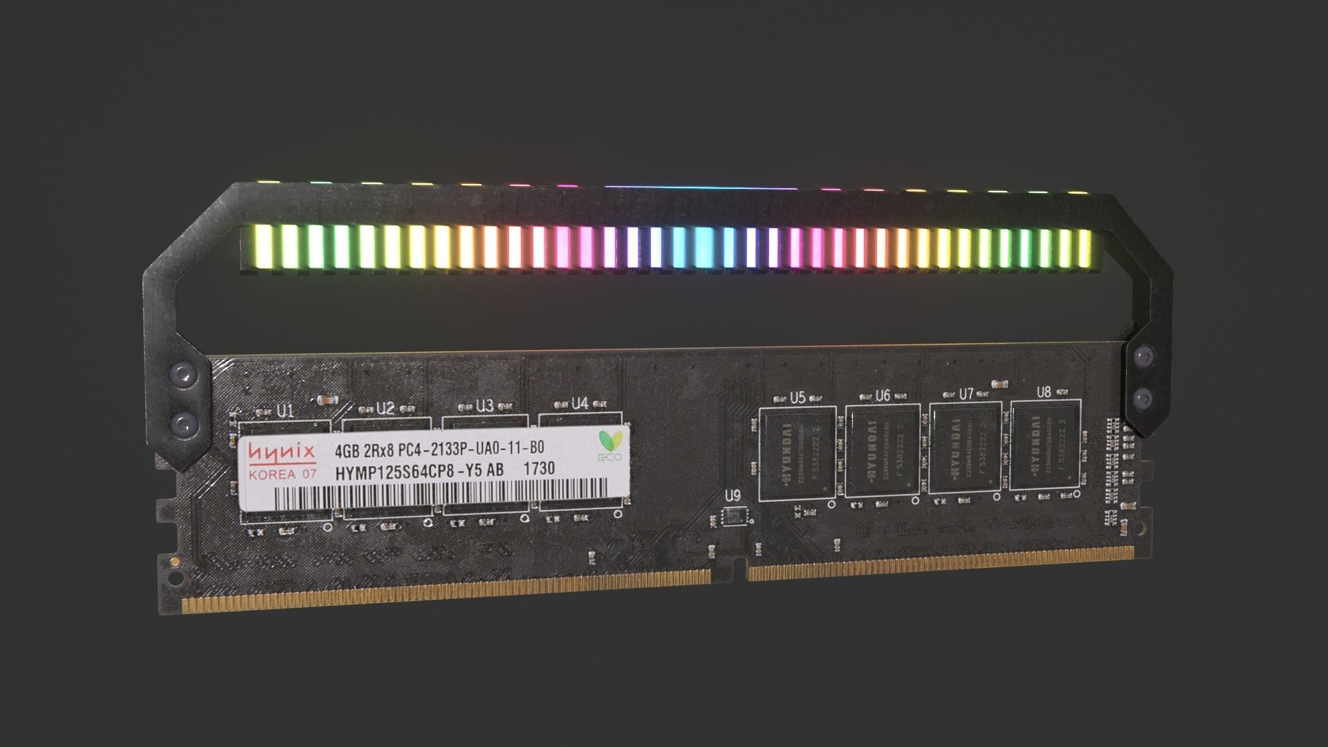 Corsair Dominator Low-poly 3D model_2