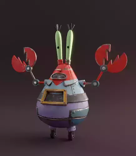Mr Crab Ravioli Blender model 3D model