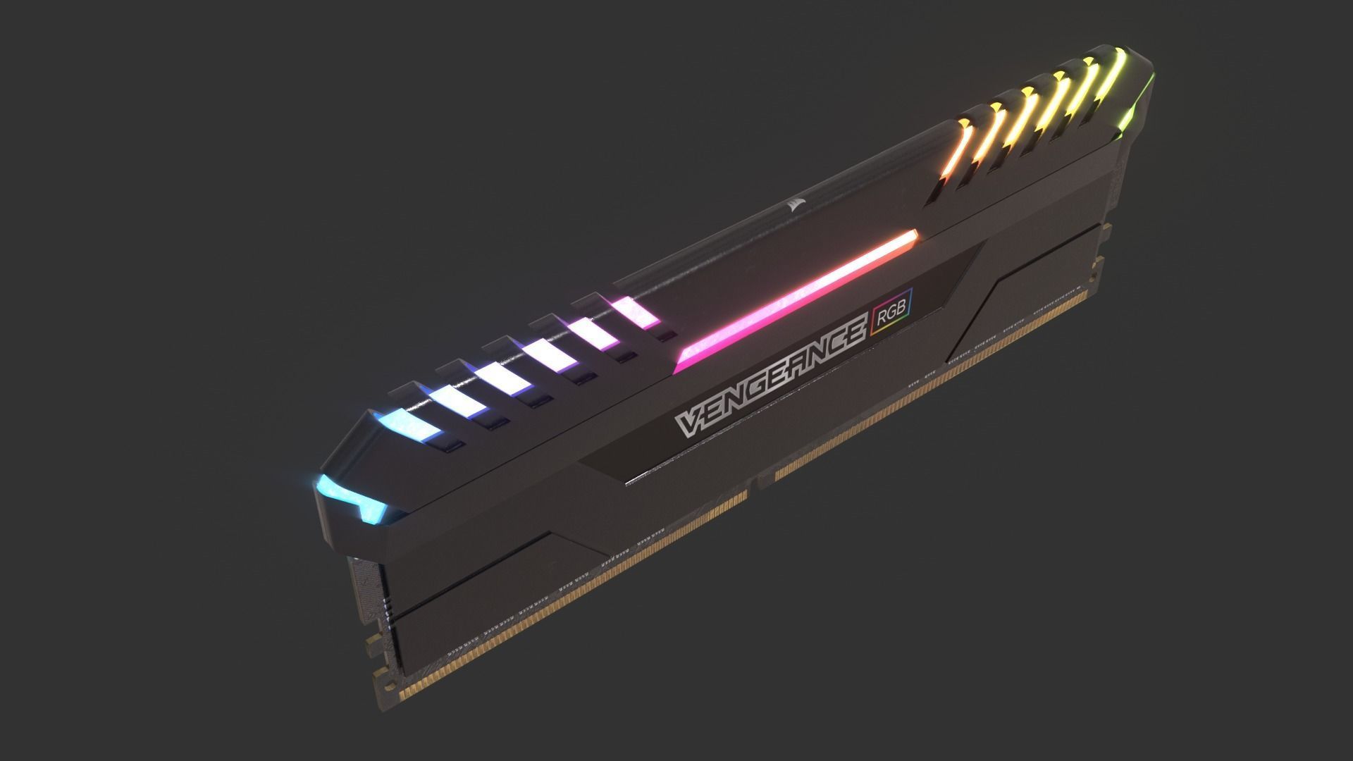 Corsair Vengeance Low-poly 3D model_1