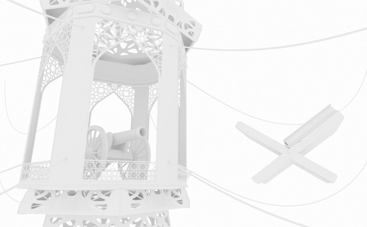Fanoos Ramadan with 3 Accessories  Free 3D model_1