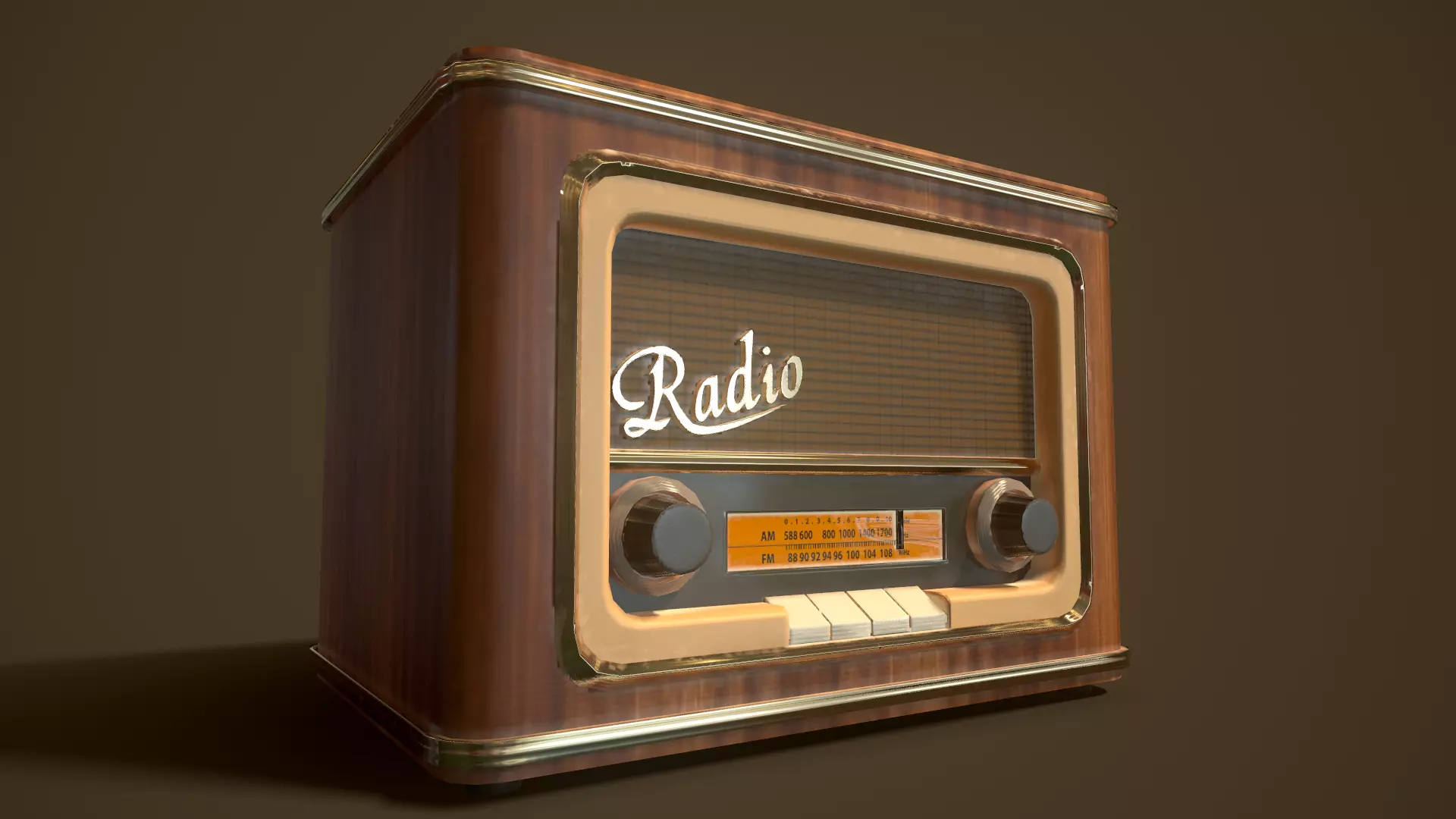 classic radio blender  3D model_0