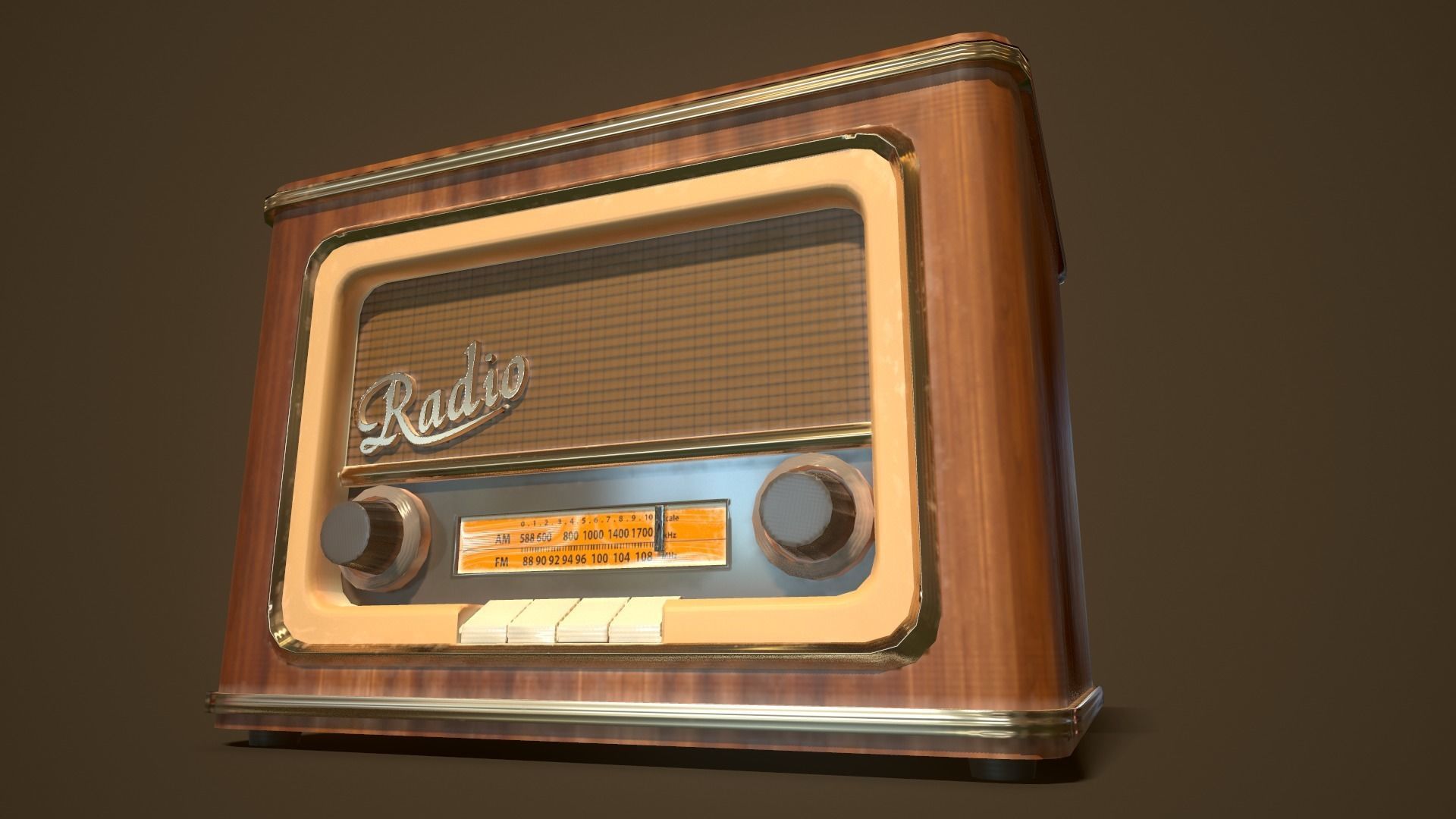 classic radio blender  3D model_2