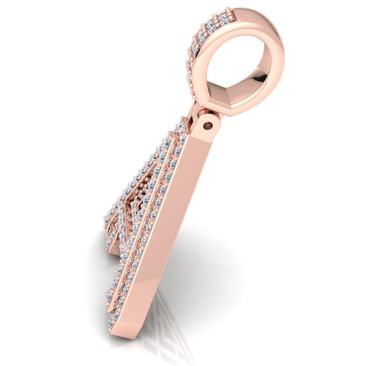 Alphabet Latter A Diamond Pendent 3d Model print  3D print model_11