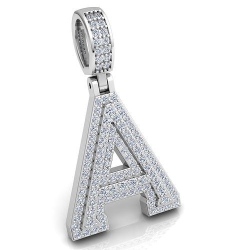 Alphabet Latter A Diamond Pendent 3d Model print  3D print model
