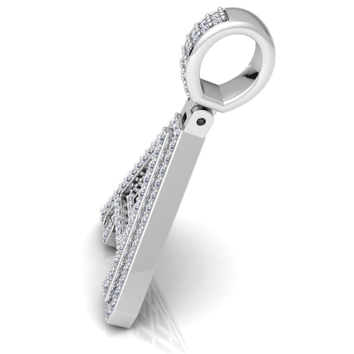 Alphabet Latter A Diamond Pendent 3d Model print  3D print model_12