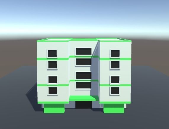 Low Poly Building Low-poly 3D model_3