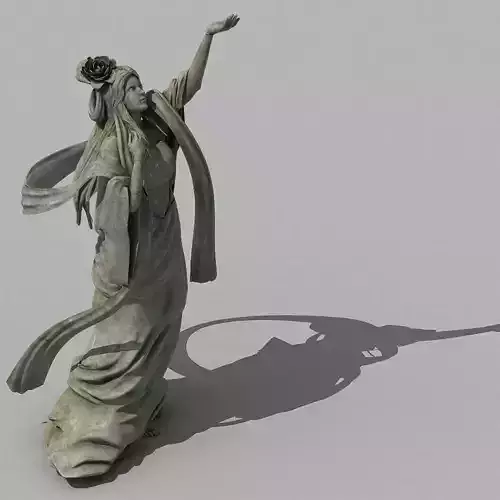 Stone sculpture - fairy flying sculpture