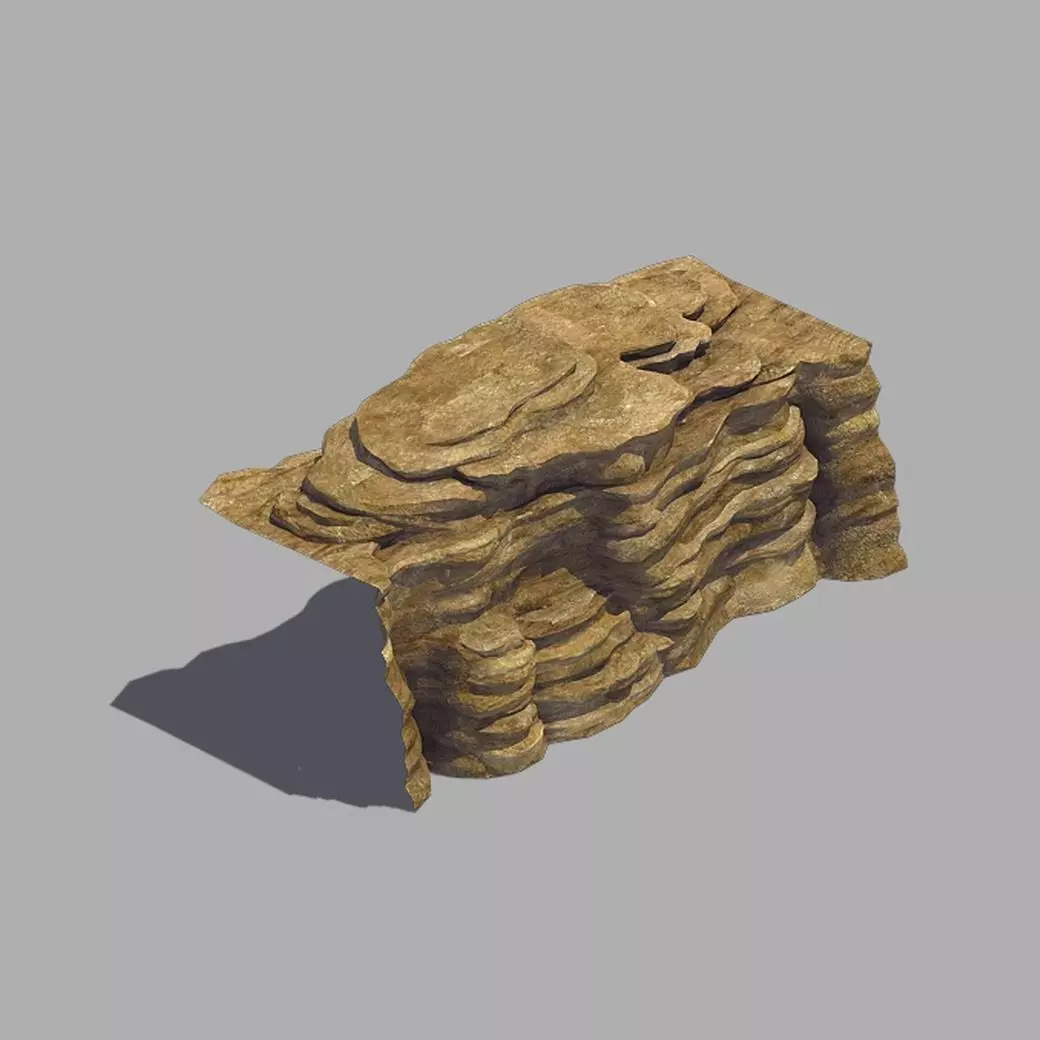 Stone - Large Weathered Stone 02 3D model_0