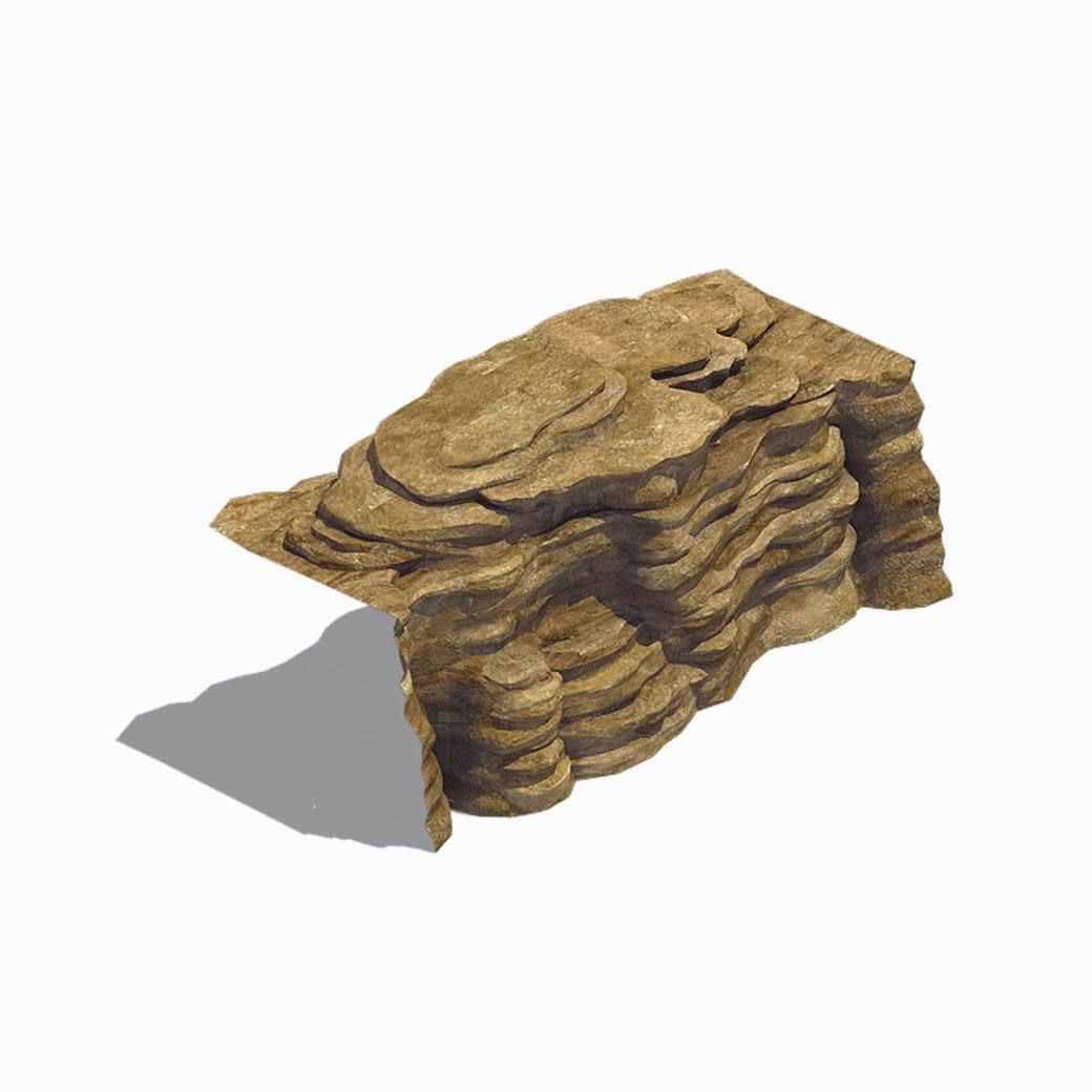 Stone - Large Weathered Stone 02 3D model_1
