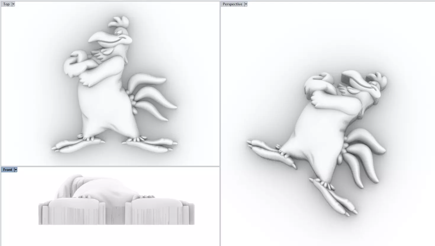 Big Chicken pendant  3D print model_0