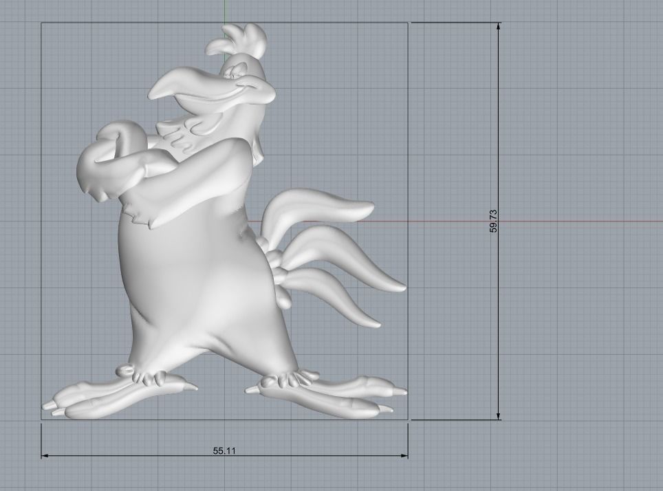 Big Chicken pendant  3D print model_1
