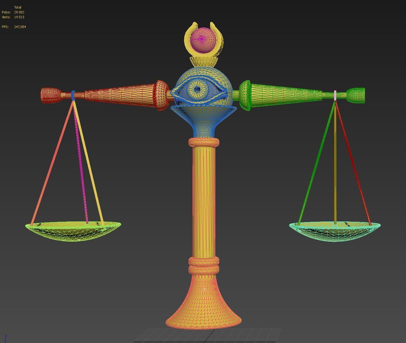 Yu Gi Oh Yugioh Duel Monsters Shadi Libra Cosplay Prop 3D print model_9