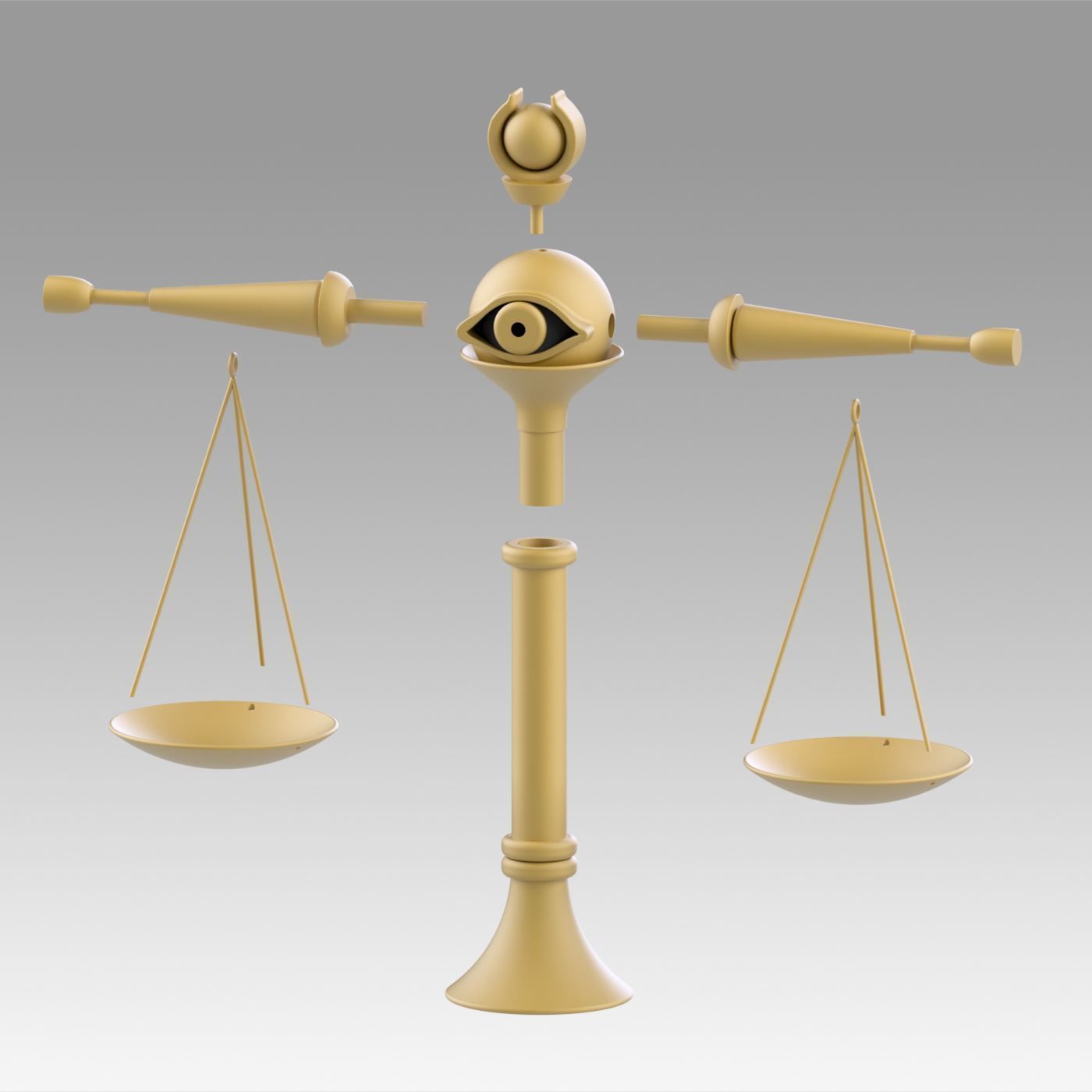 Yu Gi Oh Yugioh Duel Monsters Shadi Libra Cosplay Prop 3D print model_8