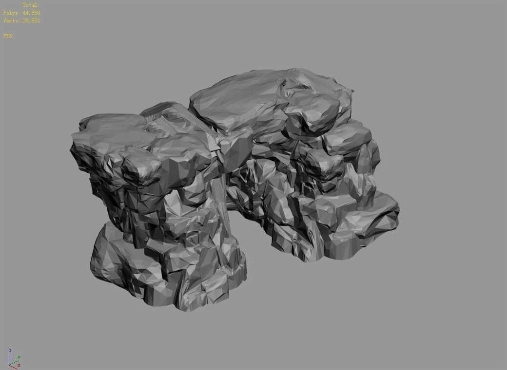 Stone - cave 1116 3D model_6