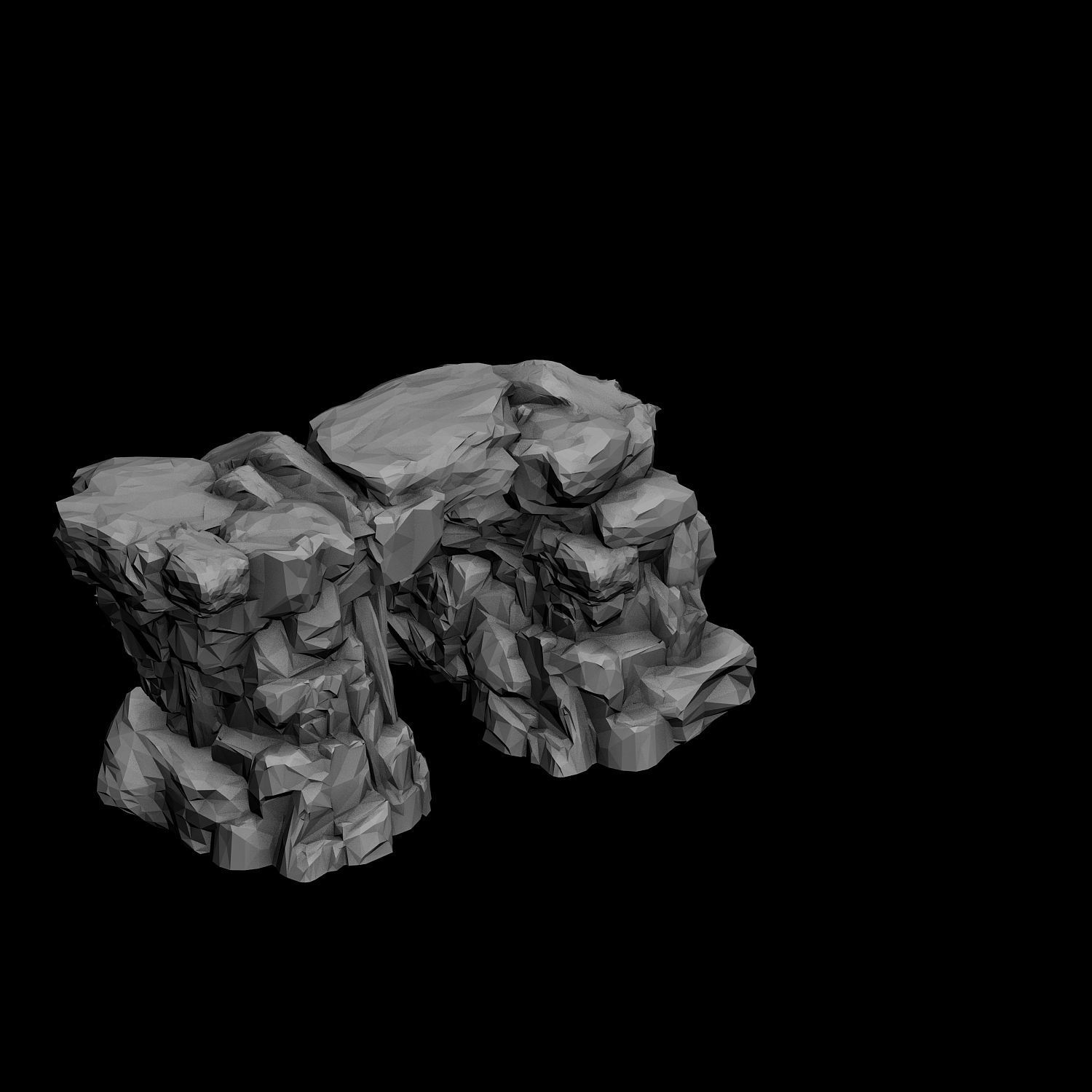 Stone - cave 1116 3D model_3