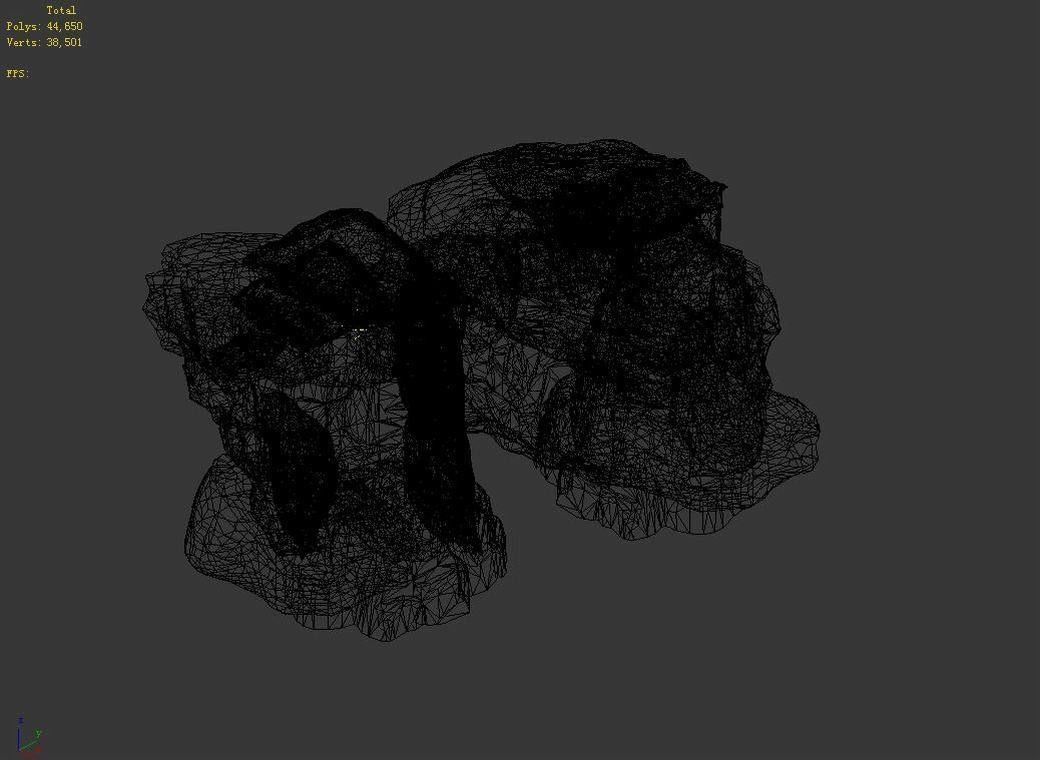 Stone - cave 1116 3D model_5