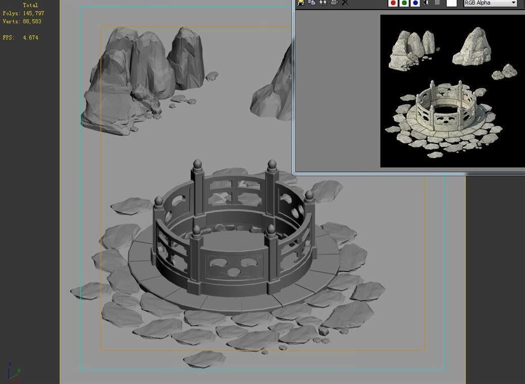 Stone - Tang Dynasty - Ishii 01 3D model_5