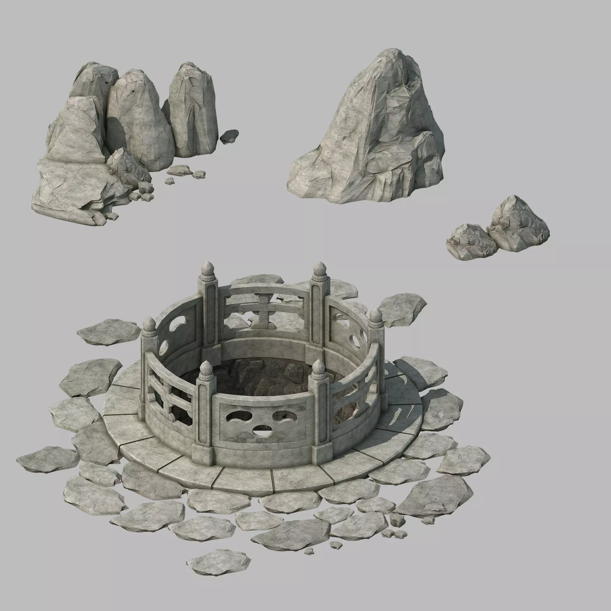 Stone - Tang Dynasty - Ishii 01 3D model_0