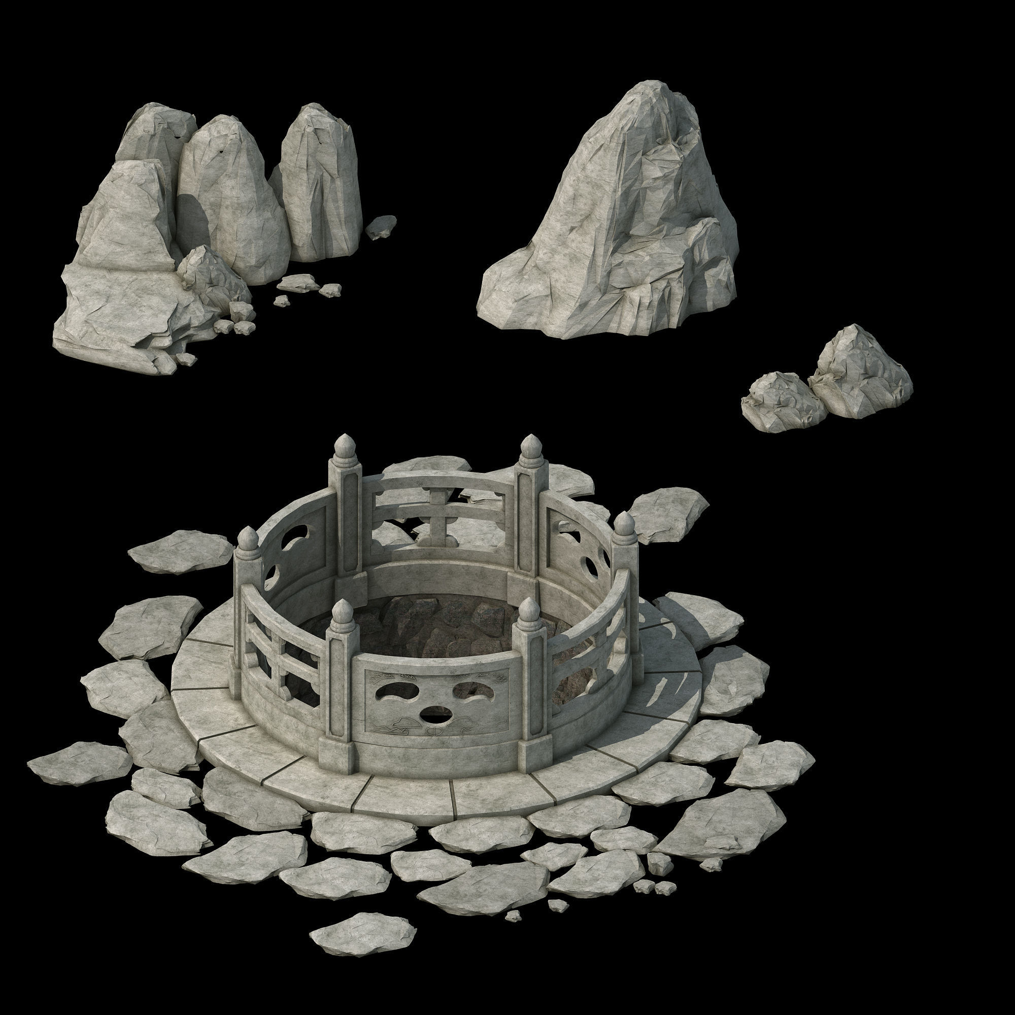 Stone - Tang Dynasty - Ishii 01 3D model_1