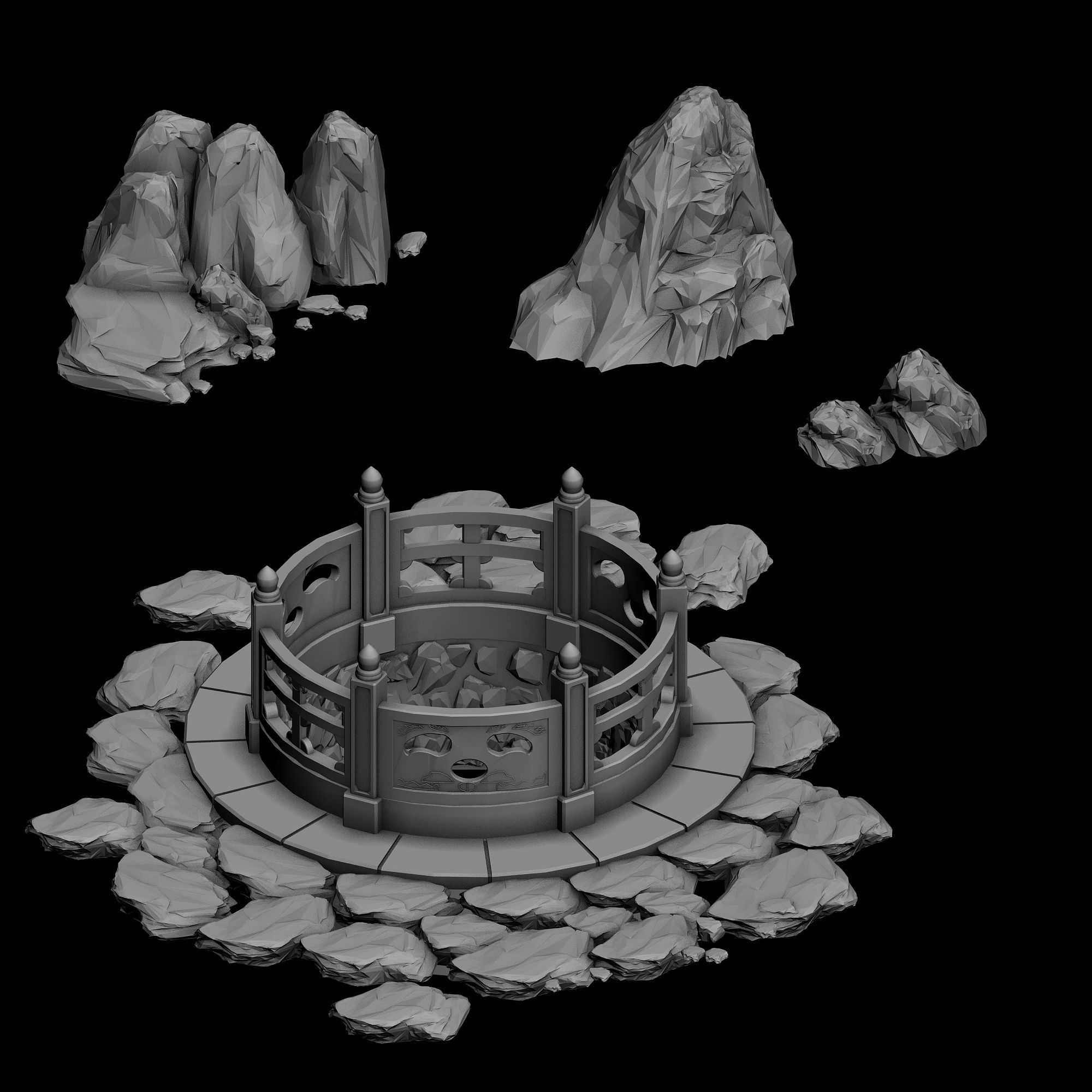 Stone - Tang Dynasty - Ishii 01 3D model_2