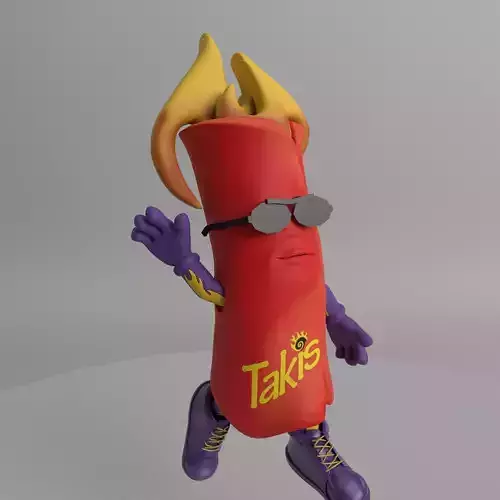 Takis french fry wearing sunglasses 3D model