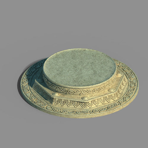 Stone - Round base 3D model