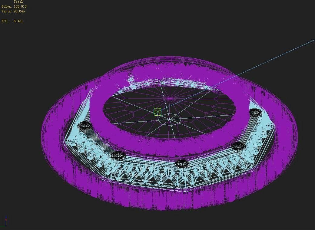 Stone - Round base 3D model_3