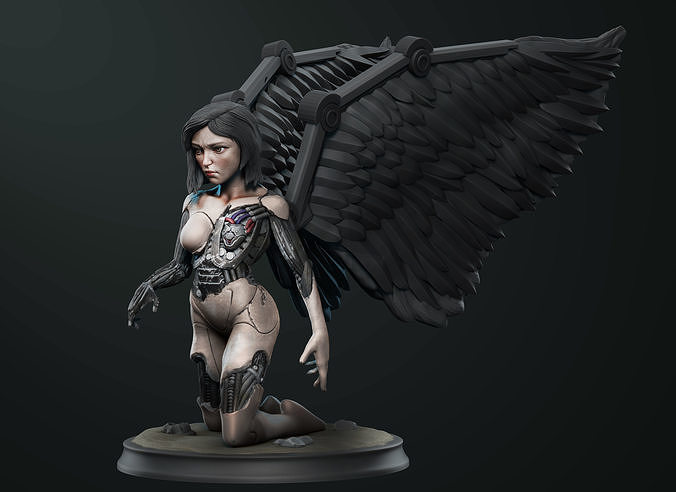 Alita Battle angel statue 3D print model