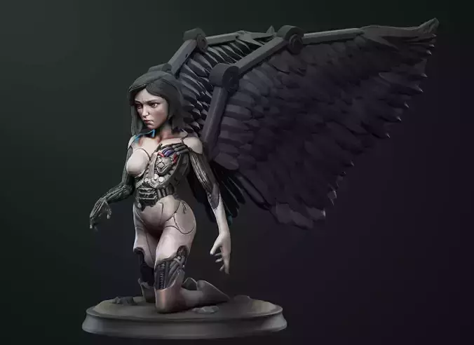 Alita Battle angel statue 3D print model