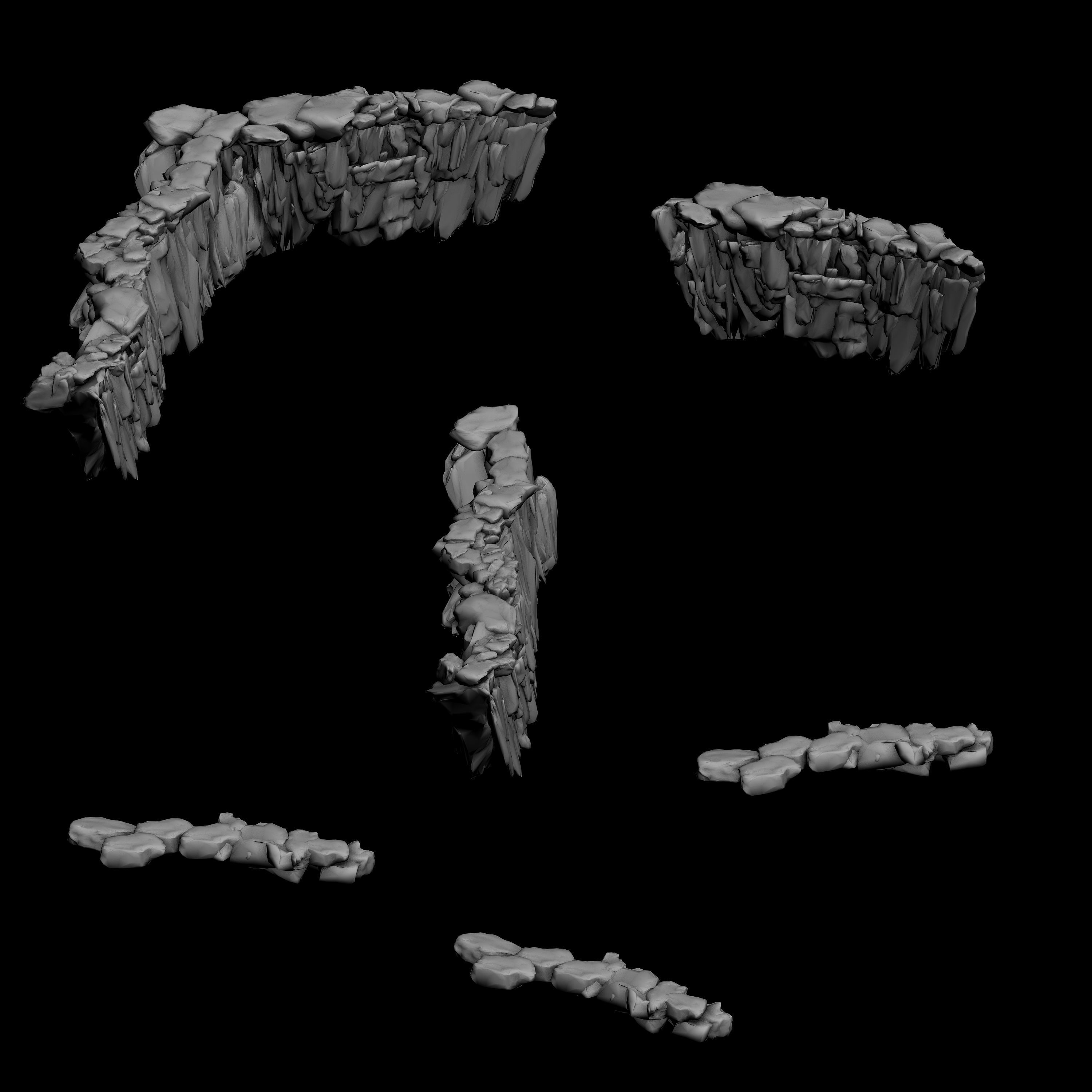 Pool side - stone 01 3D model_3