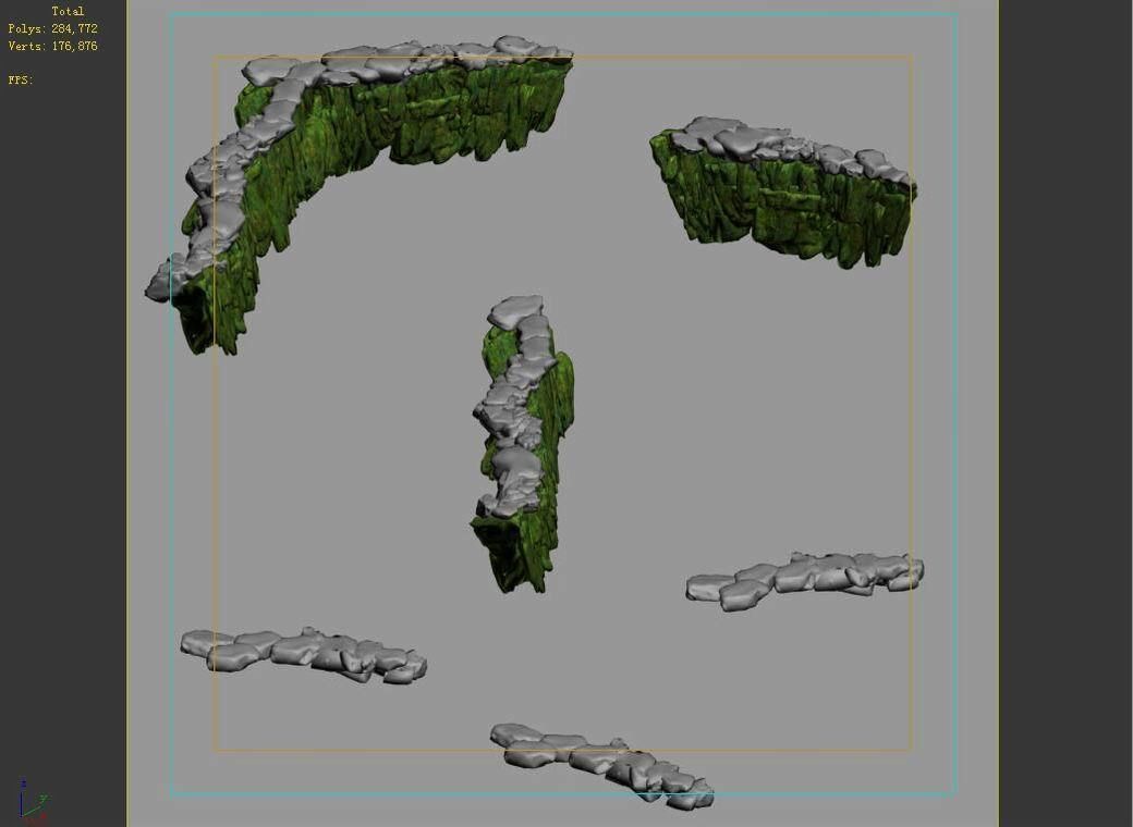 Pool side - stone 01 3D model_7