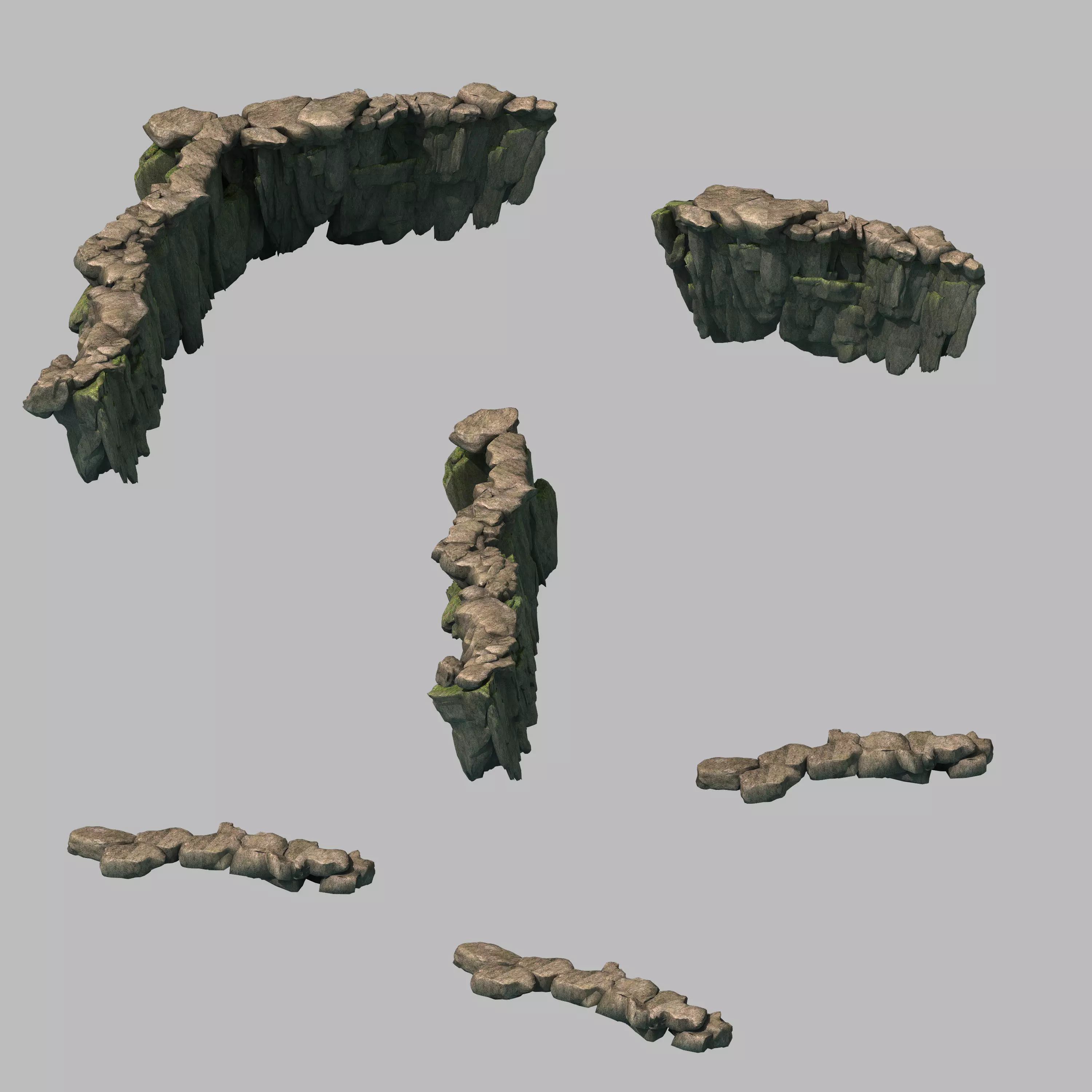 Pool side - stone 01 3D model_0