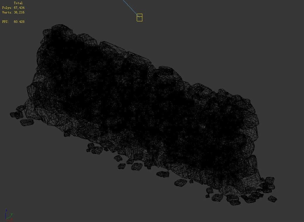 Water caravan - stone wall 3D model_5