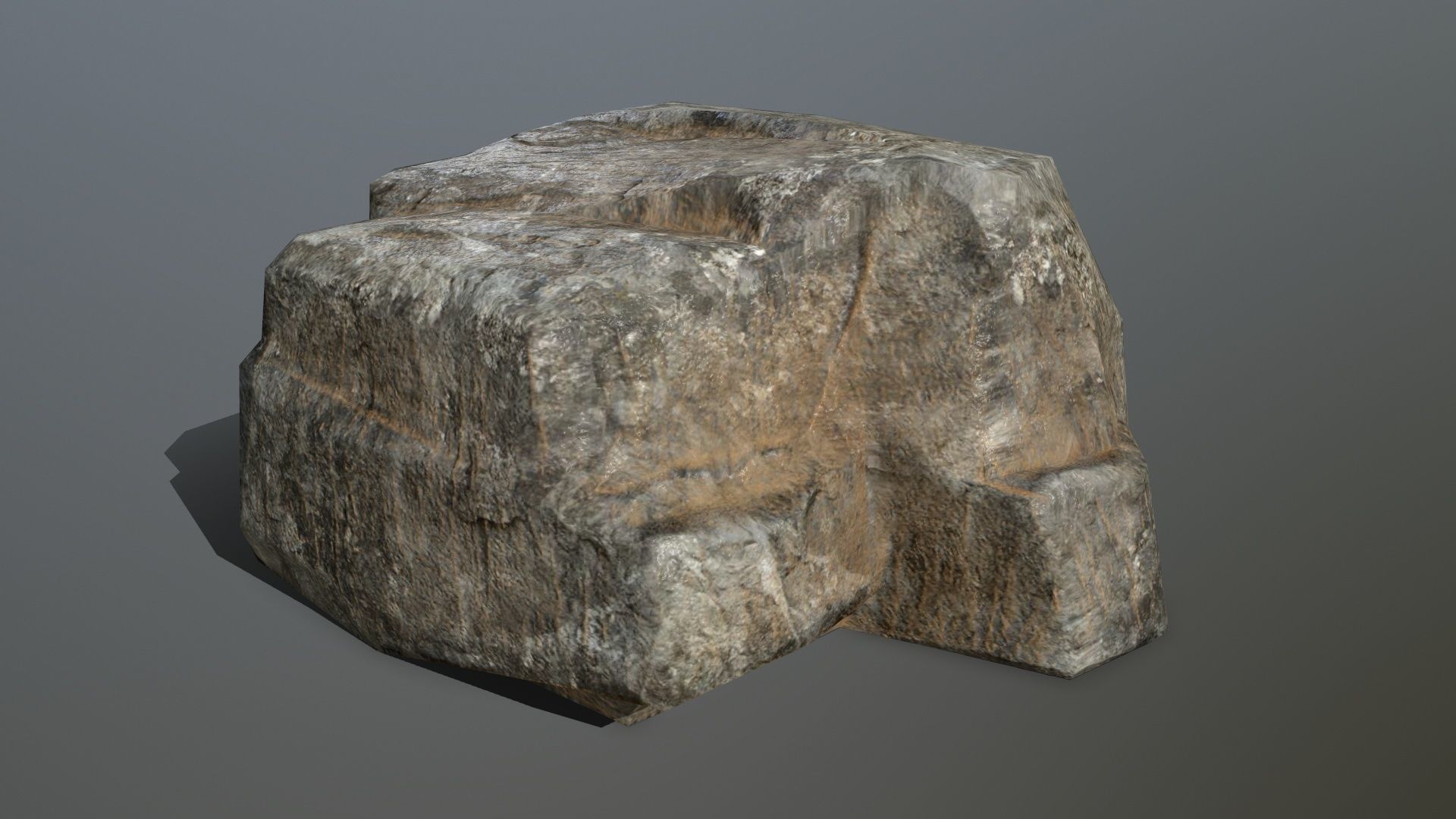 Rock Set Low-poly 3D model_10
